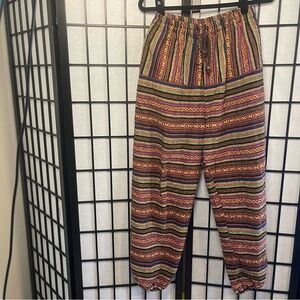 Handmade Colorful Striped Boho 100% Cotton Harem Pants